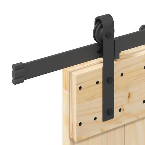 Skydedør med monteringssæt 70x210 cm massivt fyrretræ