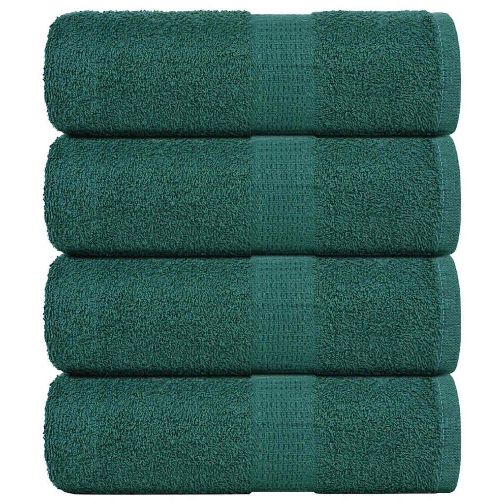 Gæstehåndklæder 4 stk. 30x50 cm 360 g/m2 100 % bomuld grøn