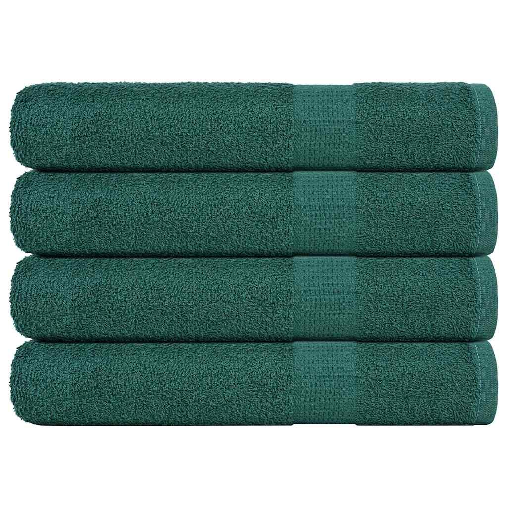 Saunahåndklæder 4 stk. 80x200 cm 360g/m2 100 % bomuld grøn
