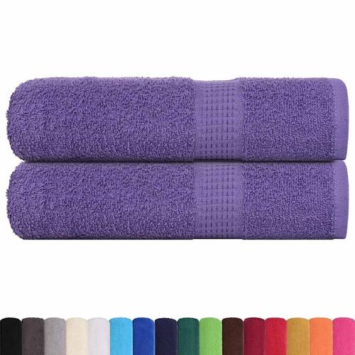 Håndklæder 2 stk. 50x100 cm 360 g/m2 100 % bomuld lilla