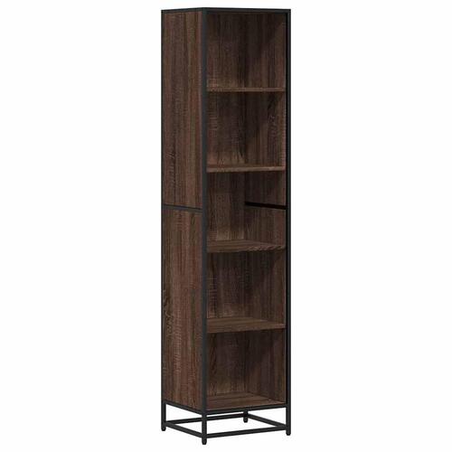 Bogreol 40x35x170,5 cm konstrueret træ brun egetræ