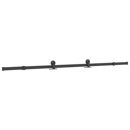 Skydedør med monteringssæt 100x210 cm massivt fyrretræ
