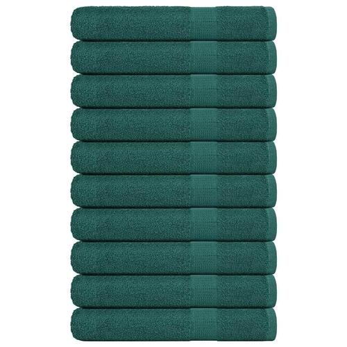 Håndklæder 10 stk. 100x200 cm 360 g/m2 100 % bomuld grøn