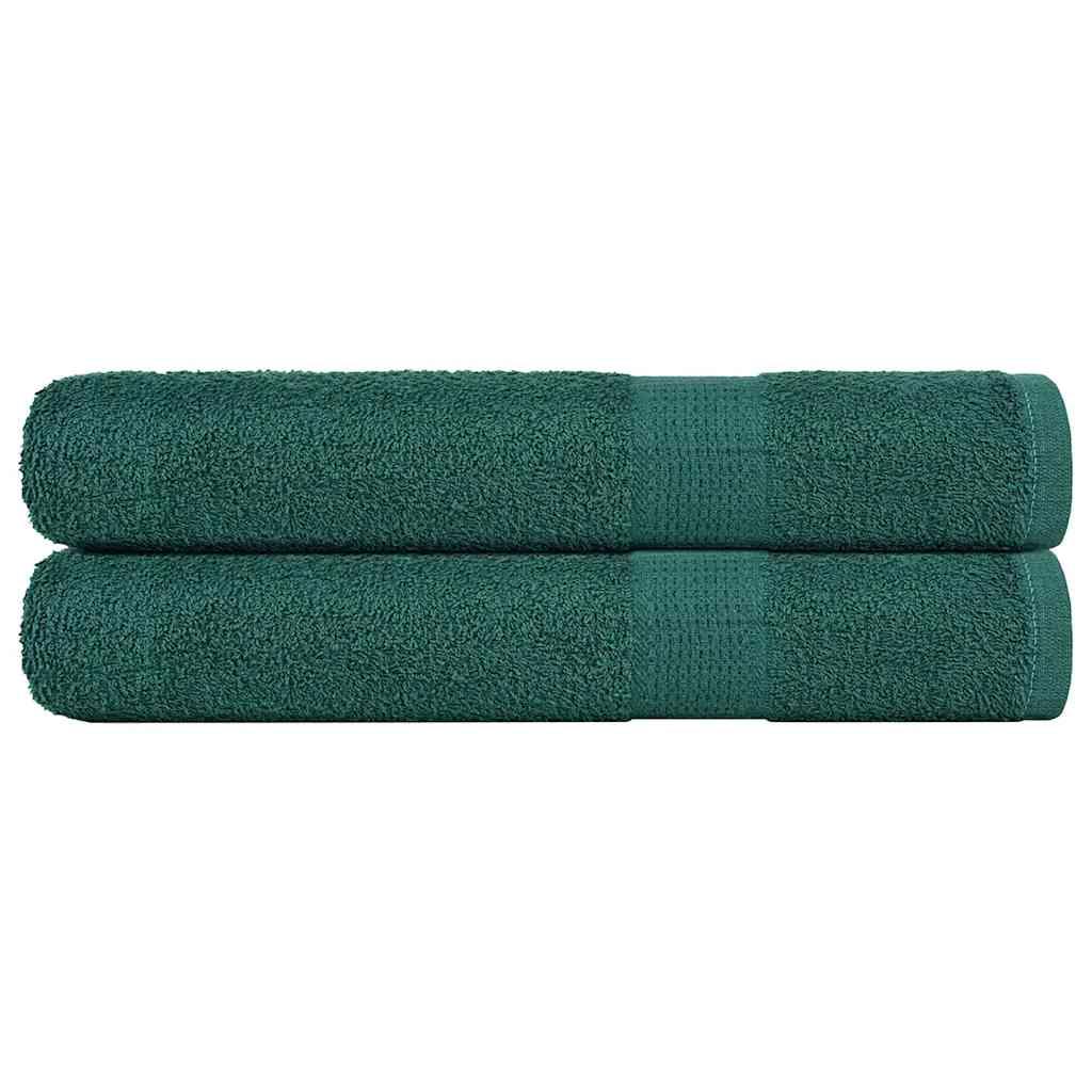 Saunahåndklæder 2stk. 80x200cm 360g/m2 100 % bomuld grøn