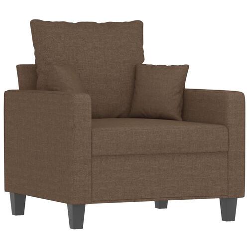 Sofasæt 4 dele med puder stof brun