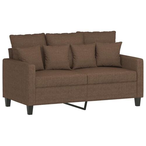 Sofasæt 4 dele med puder stof brun