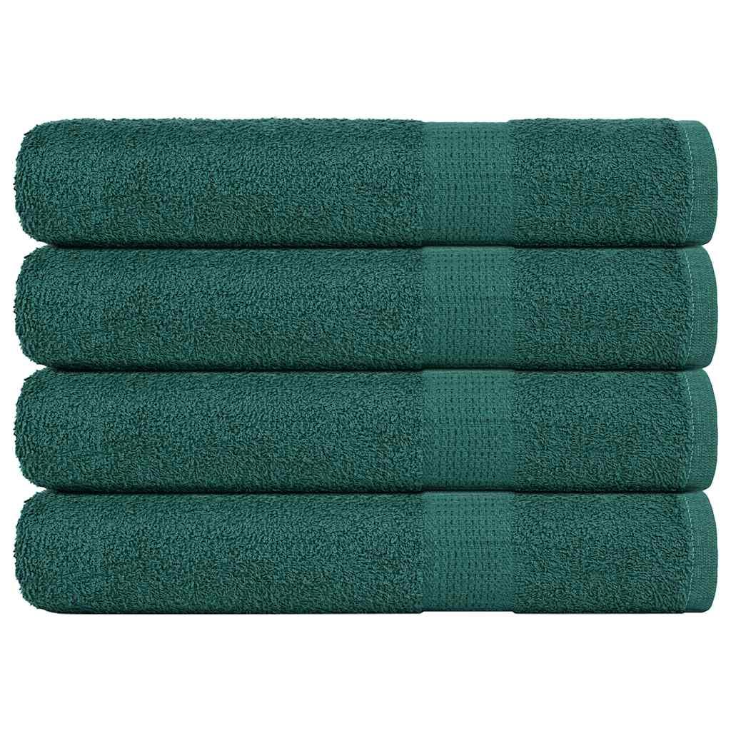 Håndklæder 4 stk. 100x200 cm 360 g/m2 100 % bomuld grøn
