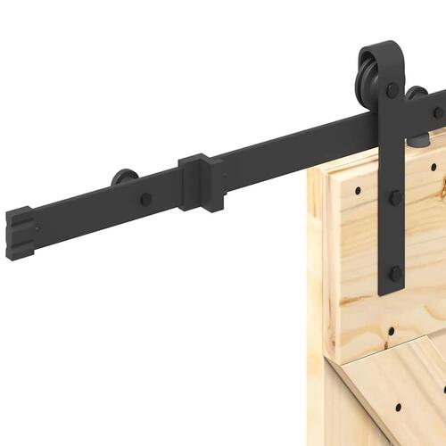 Skydedør med monteringssæt 70x210 cm massivt fyrretræ