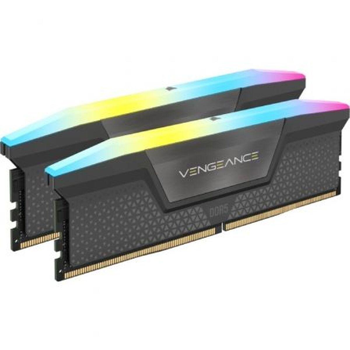 Corsair Vengeance RGB DDR5-5200 - 64GB - CL40 - Dual Channel (2 pcs) - AMD EXPO & Intel XMP - Grå med RGB