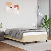 Sengeramme 120x200 cm kunstlæder cremefarvet