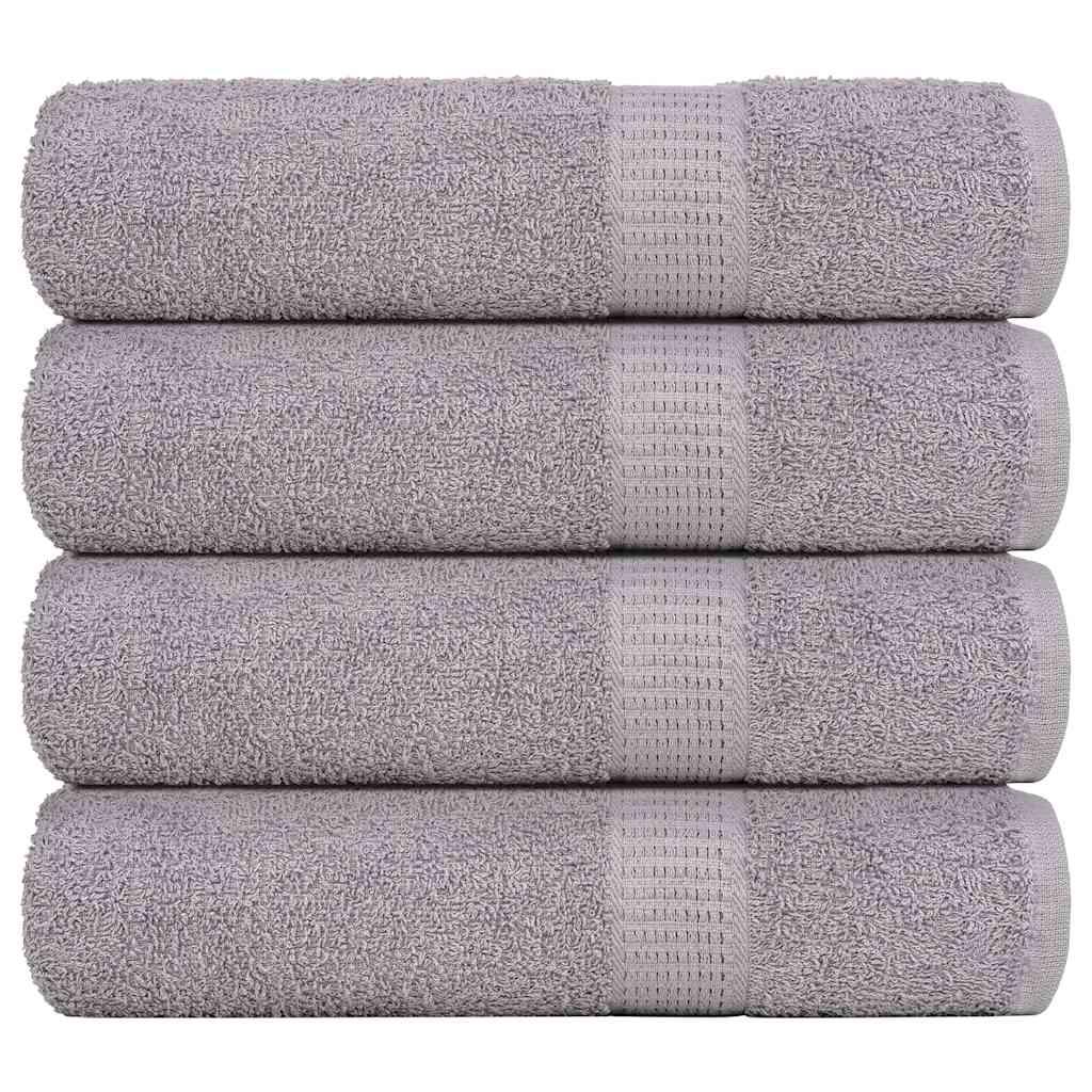 Håndklæder 4 stk. 70x140 cm 360 g/m2 100 % bomuld grå