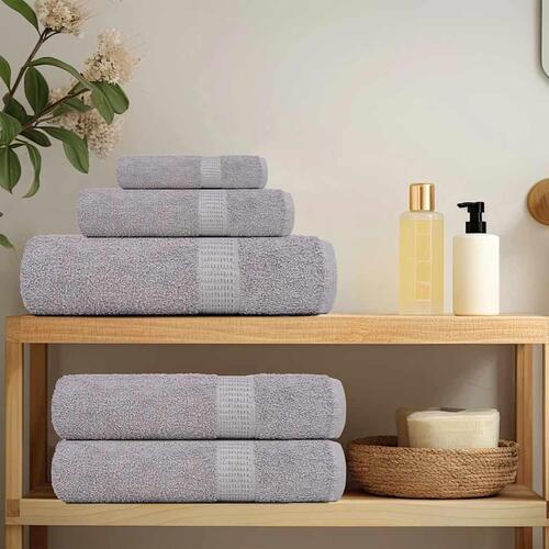 Håndklæder 4 stk. 70x140 cm 360 g/m2 100 % bomuld grå