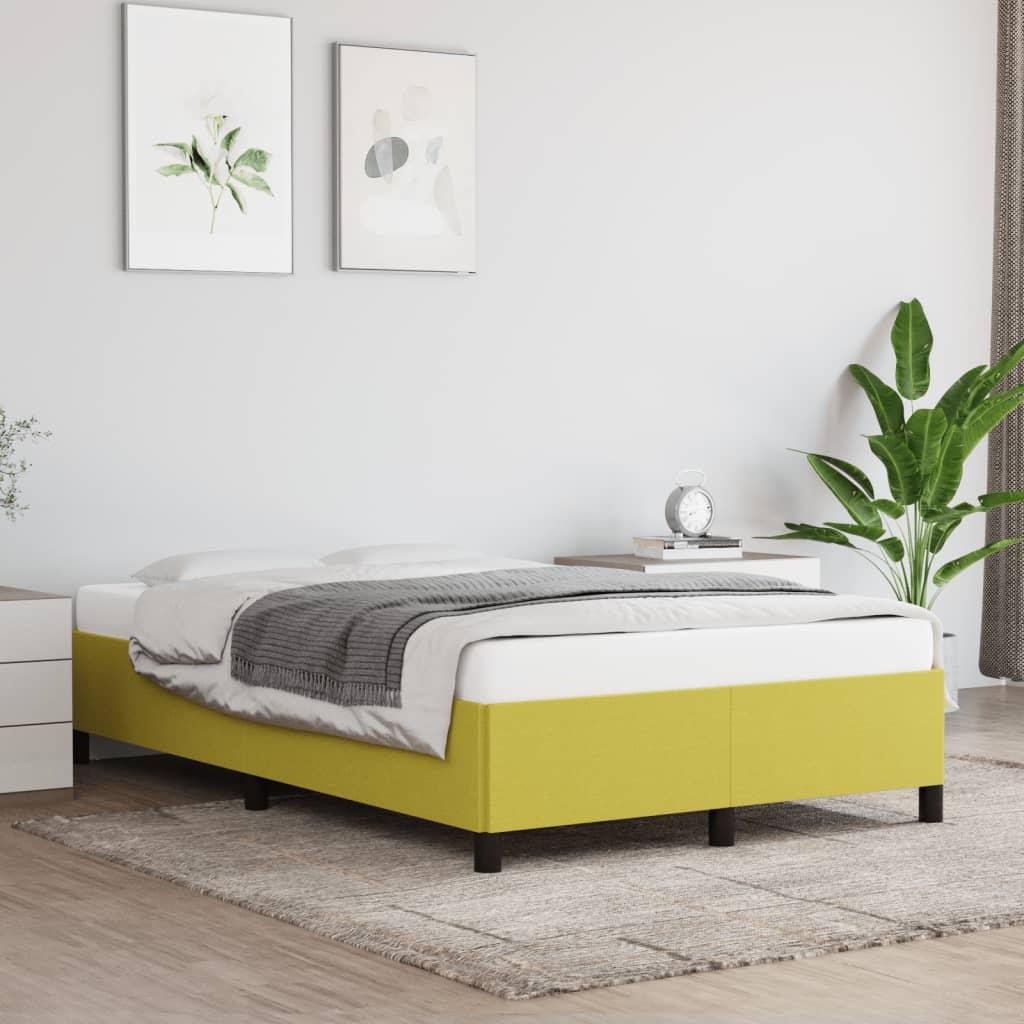 Sengeramme uden madras Grøn 120x200 cm Stof