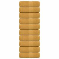 Håndklæder 10 stk. 30x30 cm 360 g/m2 100 % bomuld guldfarvet