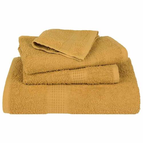 Håndklæder 10 stk. 30x30 cm 360 g/m2 100 % bomuld guldfarvet