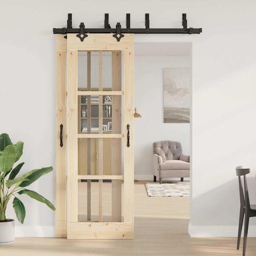 Skinnesæt til skydedør 152,5 cm stål sort