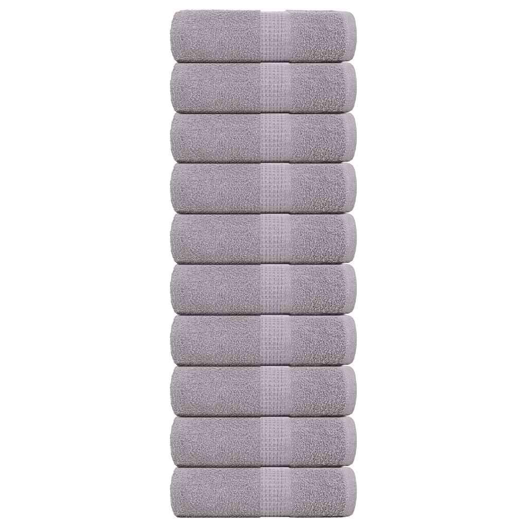 Håndklæder 10 stk. 30x30 cm 360 g/m2 100 % bomuld grå
