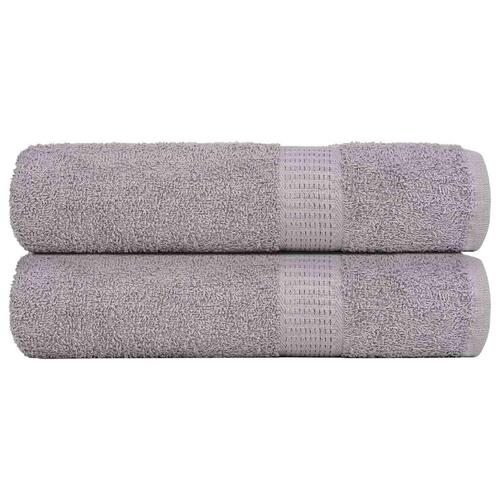 Håndklæder 2 stk. 50x100 cm 360 g/m2 100 % bomuld grå