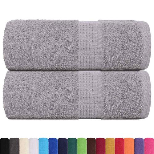 Håndklæder 2 stk. 30x30 cm 360 g/m2 100 % bomuld grå