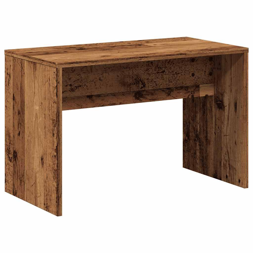Skammel til makeupbord 70x35x45 cm konstrueret træ antikt træ