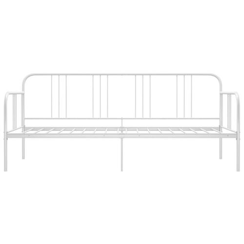 Sengestel til udtræksseng 90x200 cm metal hvid