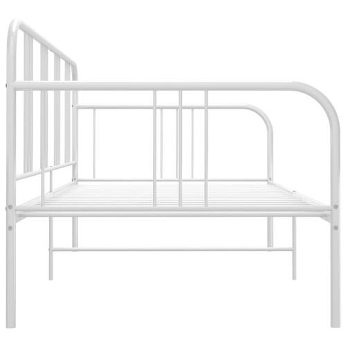 Sengestel til udtræksseng 90x200 cm metal hvid
