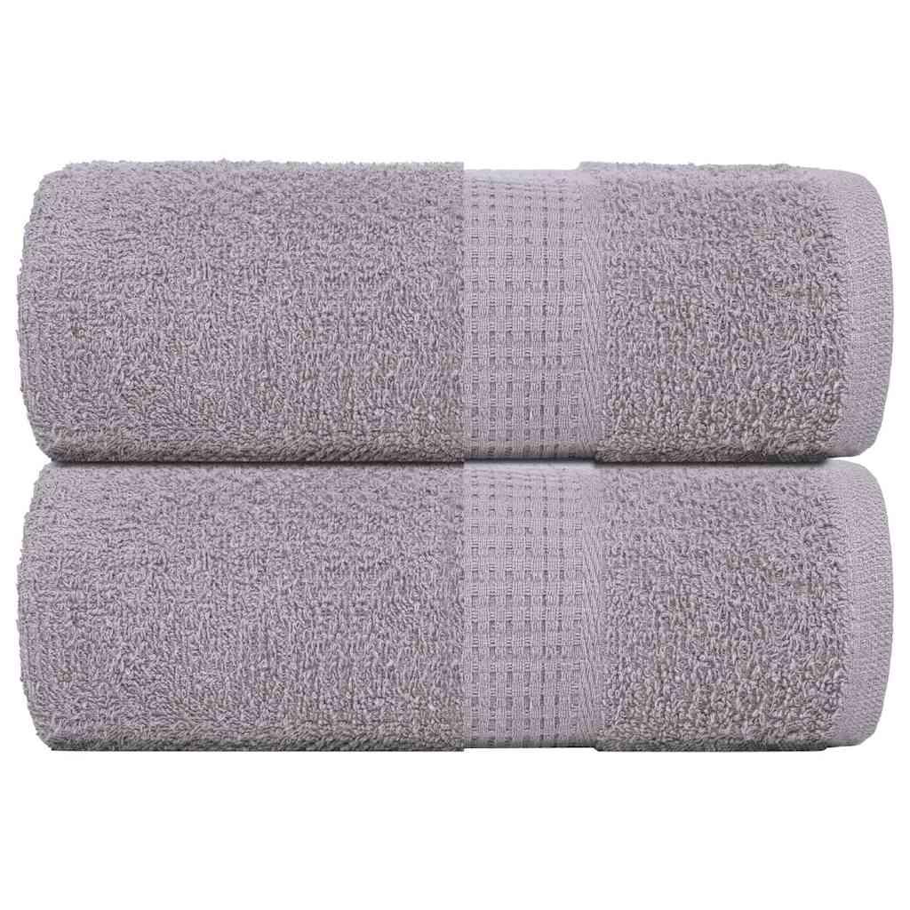 Gæstehåndklæder 2 stk. 30x50 cm 360 g/m2 100 % bomuld grå