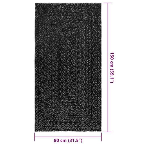 Gulvtæppe ZIZUR 80x150 cm jute-look indendørs udendørs