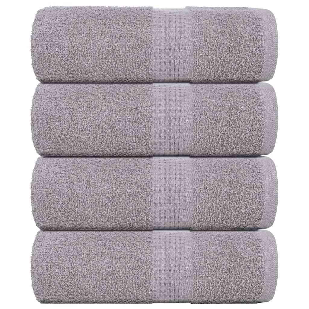 Håndklæder 4 stk. 30x30 cm 360 g/m2 100 % bomuld grå