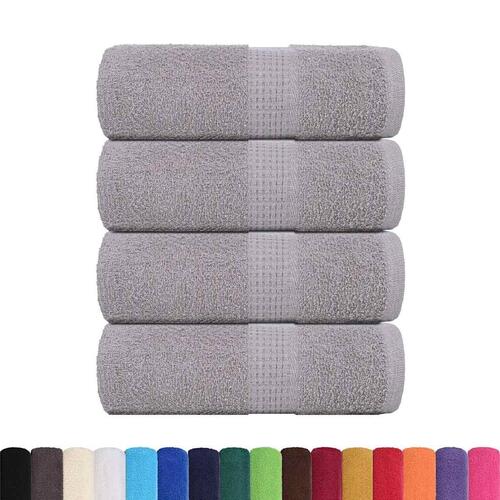 Håndklæder 4 stk. 30x30 cm 360 g/m2 100 % bomuld grå