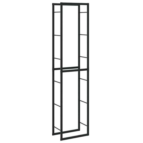 Brændestativ 50x30x209 cm stål sort
