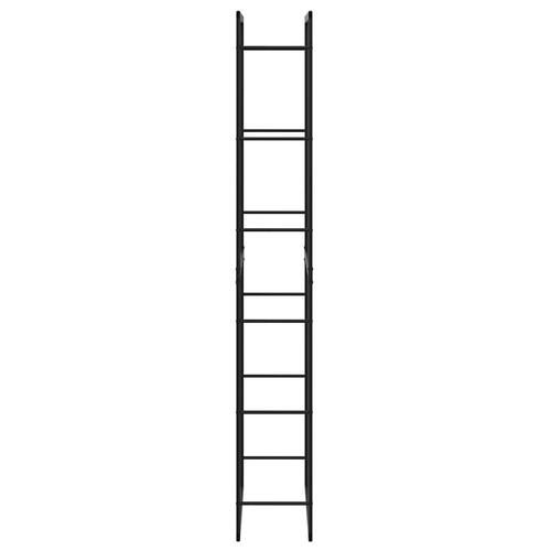 Brændestativ 50x30x209 cm stål sort