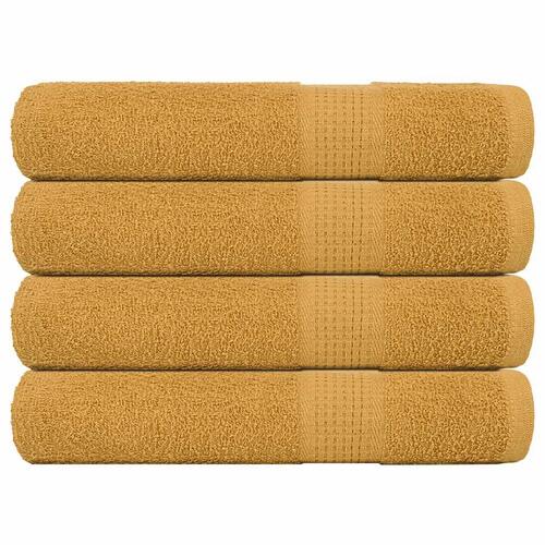 Saunahåndklæder 4stk. 80x200cm 360g/m2 100 % bomuld guldfarvet