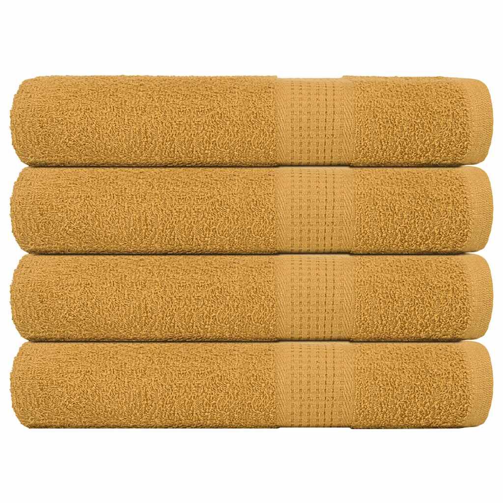 Saunahåndklæder 4stk. 80x200cm 360g/m2 100 % bomuld guldfarvet