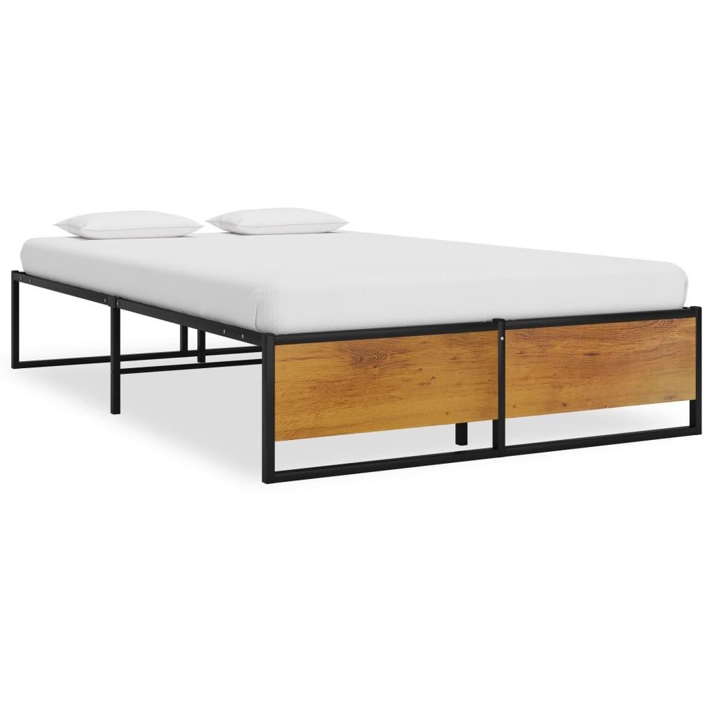Sengestel 120x200 cm metal sort billede