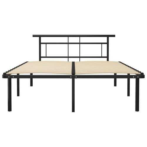 Sengestel 140x200 cm metal sort