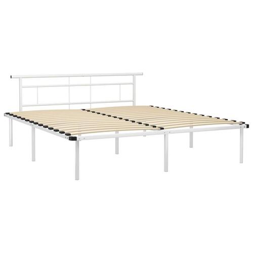 Sengestel 180x200 cm metal hvid