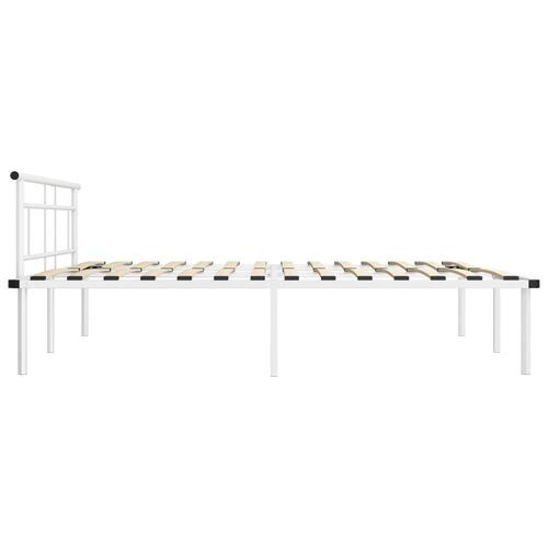 Sengestel 180x200 cm metal hvid