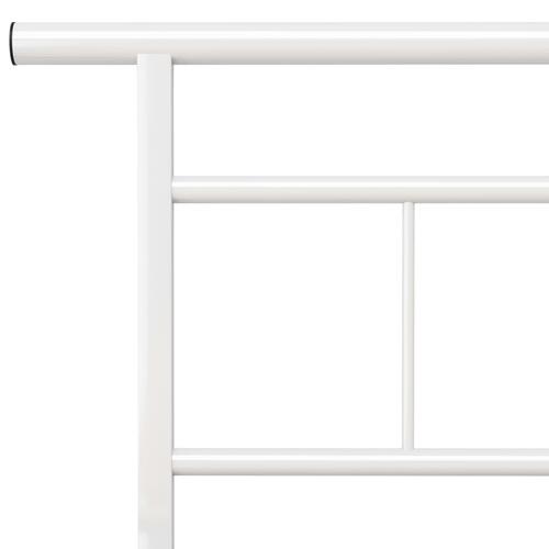 Sengestel 180x200 cm metal hvid