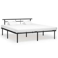 Sengestel 200x200 cm metal sort