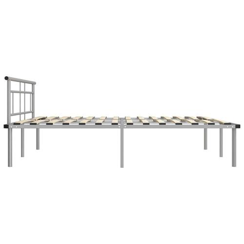 Sengestel 200x200 cm metal grå