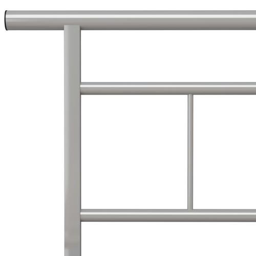 Sengestel 200x200 cm metal grå