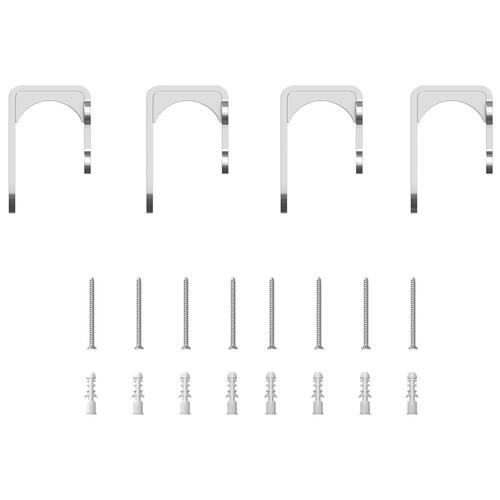 Hardwarekit til skydedør 183 cm rustfrit stål sølvfarvet