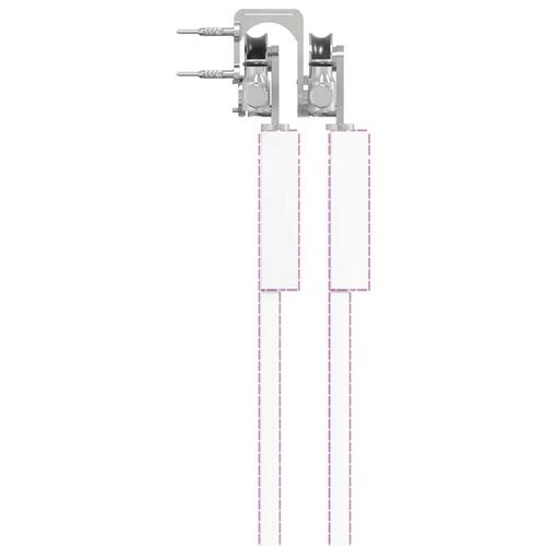 Hardwarekit til skydedør 183 cm rustfrit stål sølvfarvet