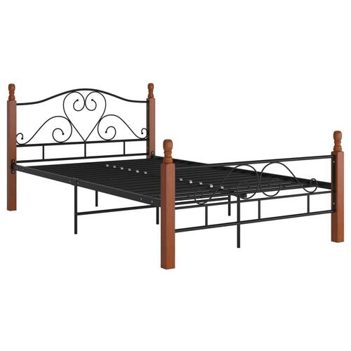 Sengeramme 120x200 cm metal sort