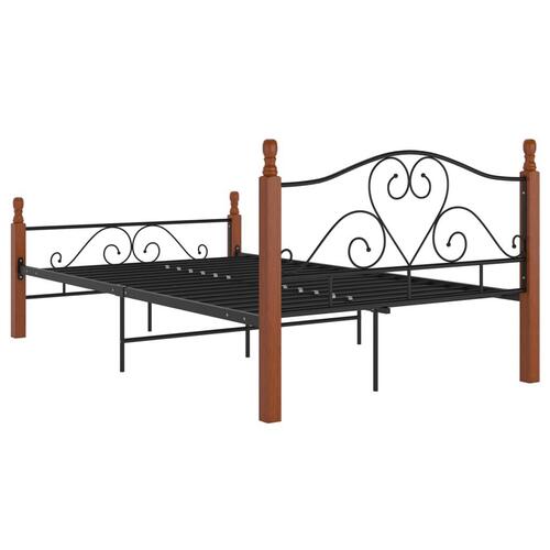 Sengeramme 120x200 cm metal sort