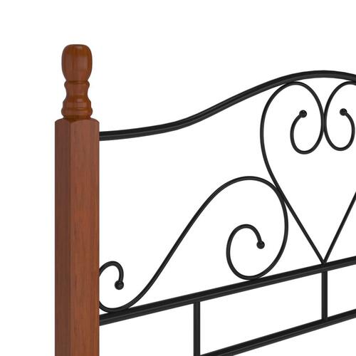 Sengeramme 120x200 cm metal sort