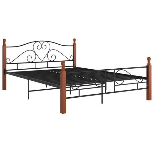 Sengeramme 160x200 cm metal sort