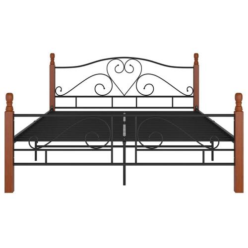 Sengeramme 160x200 cm metal sort