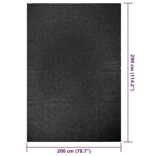 Gulvtæppe ZIZUR 200x290cm jute-look indendørs udendørs